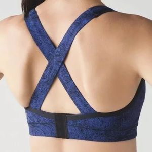 🚫 SOLD | Lululemon Fast Times Sports Bra Paisley Blue Black